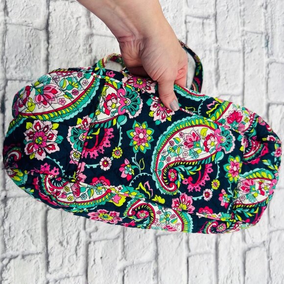Vera Bradley Emily Paisley Quilted Satchel Shoulder Bag Floral Print Colorful - Picture 4 of 12